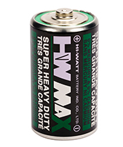 HW BRAND CARBON ZINC BATTERY ER20M D SIZE METAL JACKET