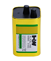HW BRAND LANTERN BATTERY 6V 4LR25 SIZE METAL JACKET